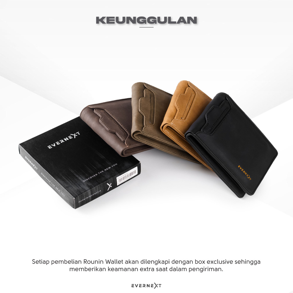 Free Box Original Dompet Kulit Asli Dompet Kartu Dompet Lipat Pendek Pria Kulit Hitam Coklat