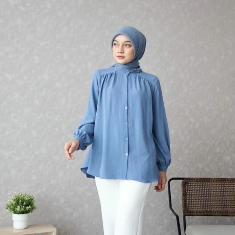 Alina Blouse Wanita Crinkle Airflow Premium