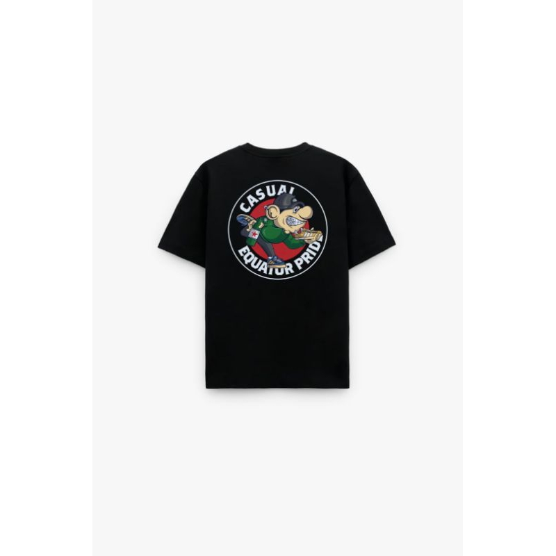 Equator T-Shirt Casual Beer Black