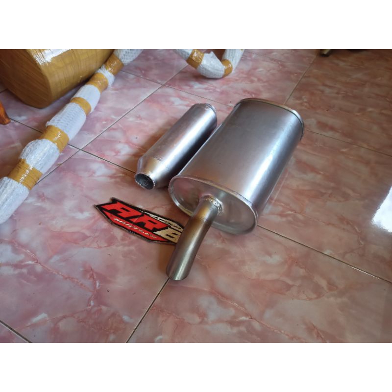 tabung standar knalpot mobil sedan universal dan resonator knalpot mobil sedan bensin