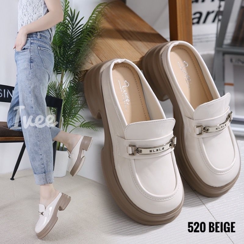 IVEE OXFORDS WEDGES SLOP KOREA SHOES ELELE #520