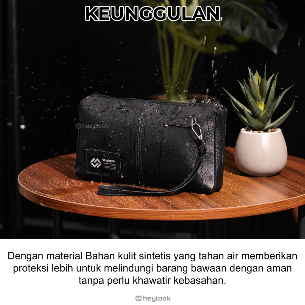 Pouch Bag Winston Tas Tangan Kulit Pria Wanita Tas Hp Dompet Gadget Multifungsi Clutch Bag