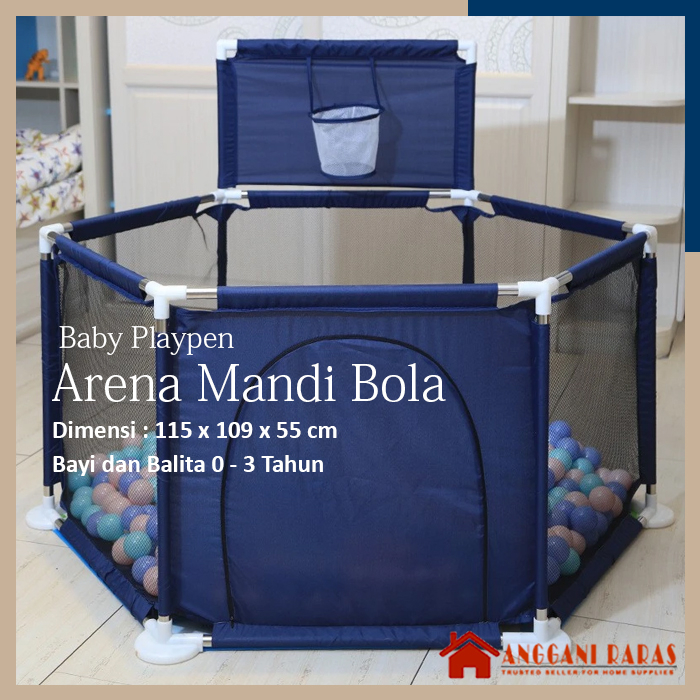 Tempat Mainan Kolam Bola Anak Keranjang Mandi Bola Bayi Balita Dengan Keranjang Mandi Bola