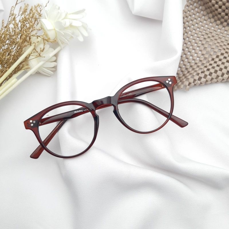 Kacamata Oval minus phocromic Anti radiasi