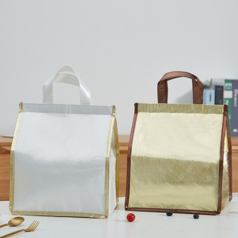 Tas Pendingin Makanan Portable Cooler Bag Thermal Insulated Bag - Golden