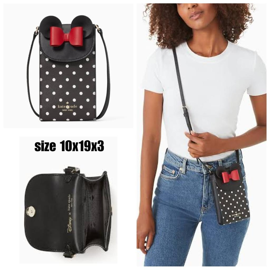 KS Phone Bag Flap Minnie Mouse Black