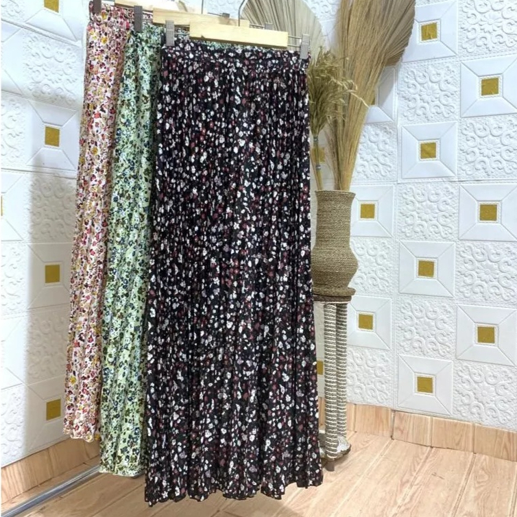 ROK PLISKET DAILY FLOWERS PREMIUM // ROK PLISKET PREMIUM MOTIF BUNGA TERLARIS