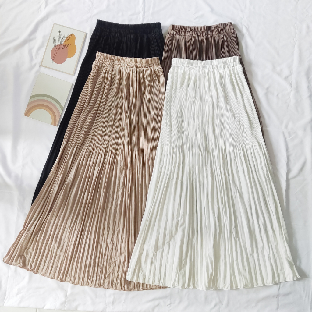 ROK PLISKET PANJANG PREMIUM PLEATED SKIRT - AQEELA PLEATS SKIRT DEEWIDIY