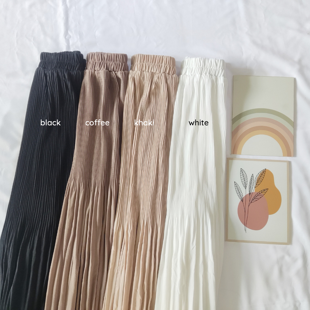 ROK PLISKET PANJANG PREMIUM PLEATED SKIRT - AQEELA PLEATS SKIRT DEEWIDIY