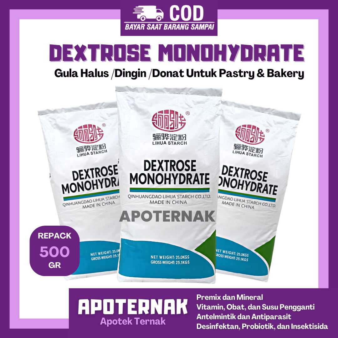 DEXTROSE MONOHYDRATE 500 gram | Gula Halus / Gula Dingin / Gula Donat