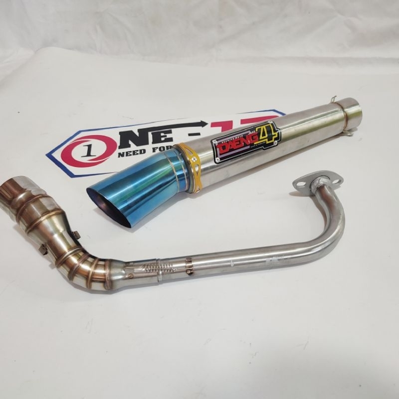 Knalpot Racing Daeng Sai4 Beat Vario Xride Mio Sporty Nmax aerox Lexi Pcx Scoopy Dll