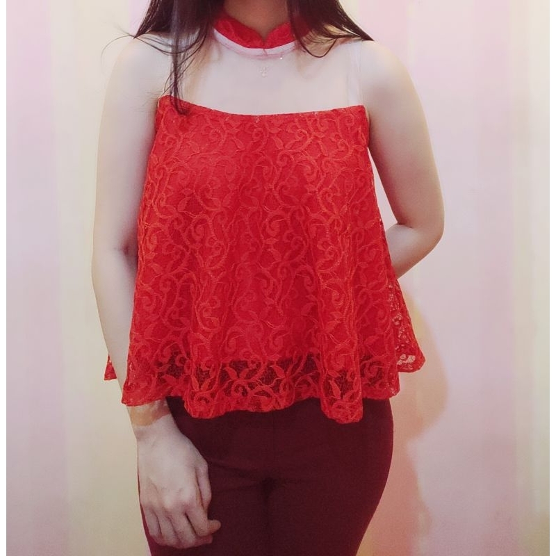 Baju pesta brokat merah Story #CITT296 #lovecitta