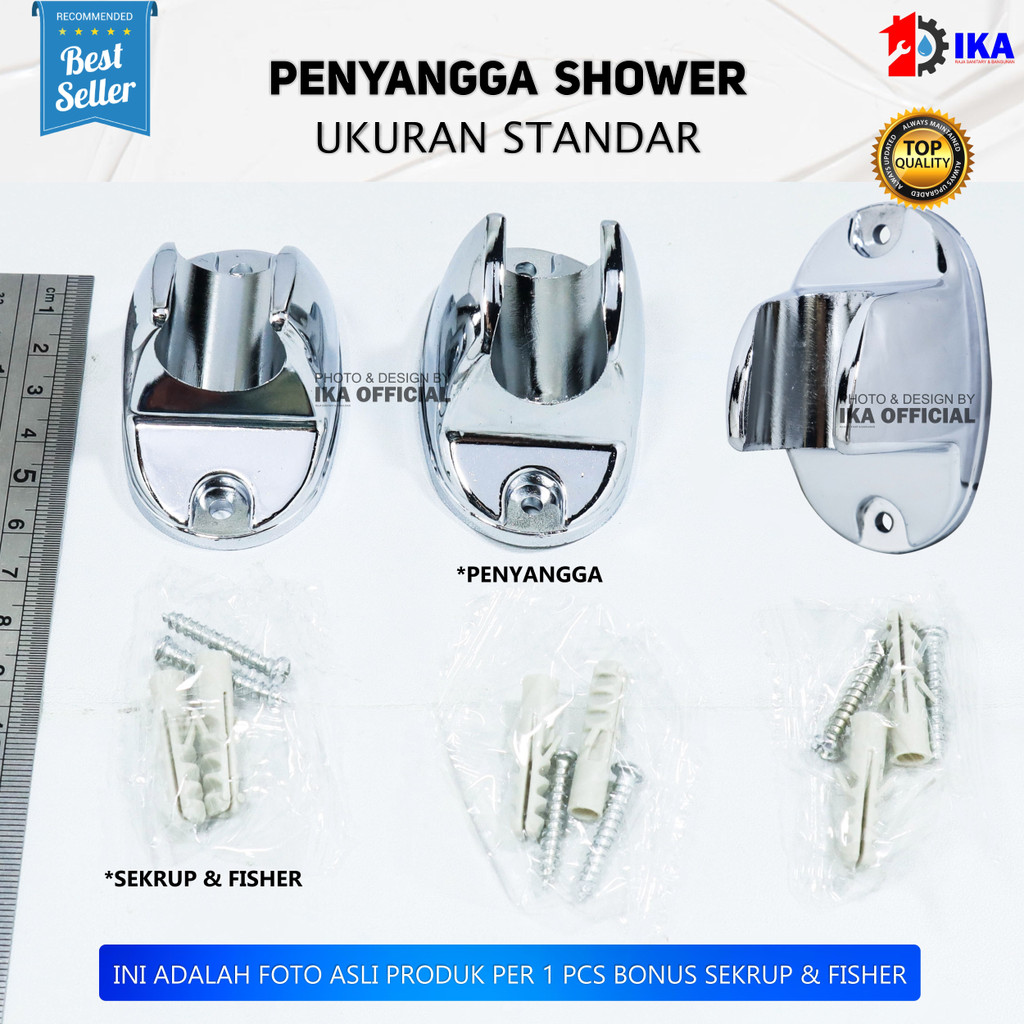 Holder Shower Penyanggah Shower tempat Tempel Shower Gantungan Shower Hanger Shower Bahan Abs HSZ-90  / cantolan penyangga kepala shower tinggal tempel praktis kuat anti karat siap pakai