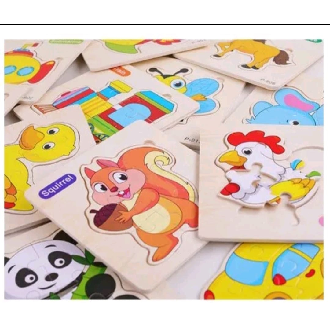 MAINAN EDUKASI ANAK PUZZLE KAYU / WOODEN PUZZLE ANAK MINI MAINAN KAYU