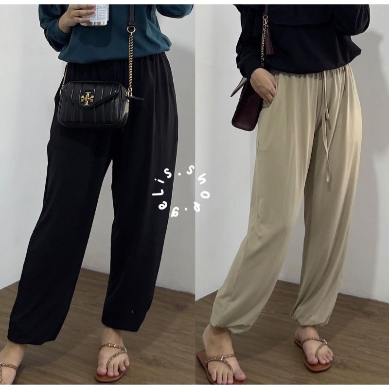 JOGGER PANTS by gelis.shop Black [PRELOVED]