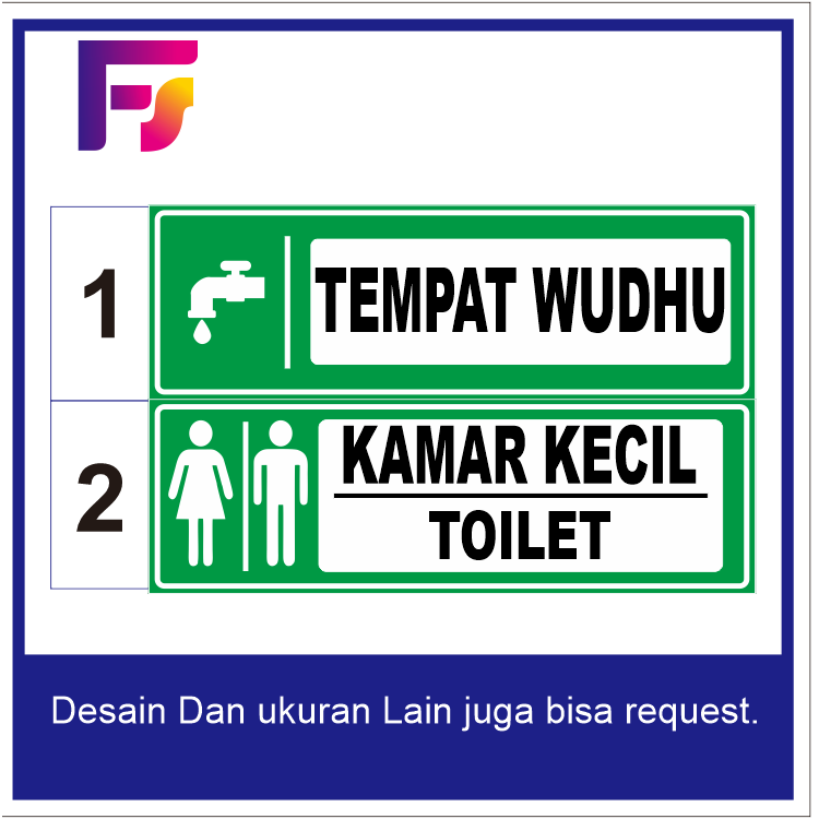 

Stiker waterproff tempat wudhu dan kamar kecil