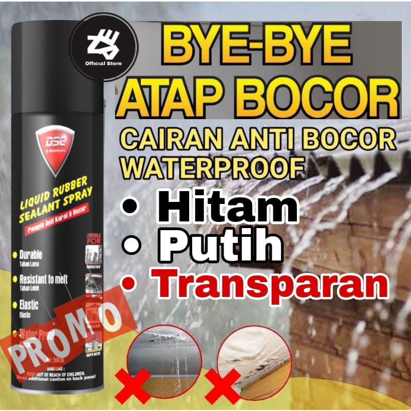 Waterproof spray ajaib anti bocor anti rembes - DSC Liquid Rubber Sealant Spray 500ml