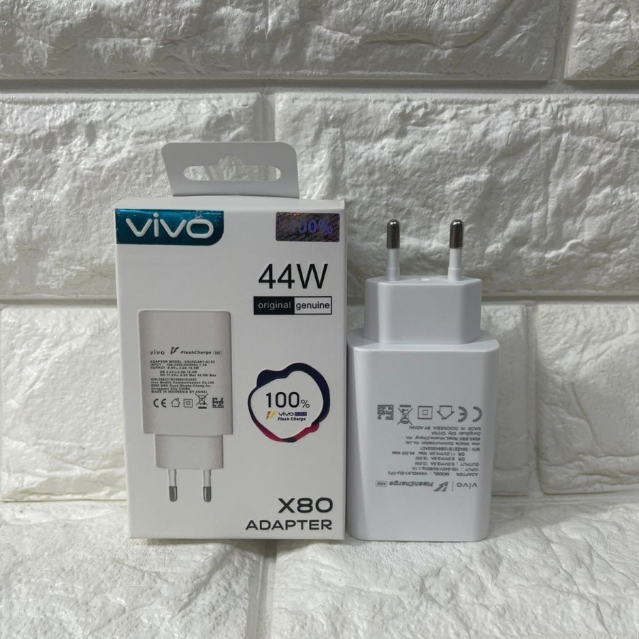 Batok Charger VIVO X80 44W / V23 44W fast charging adapter Grosir