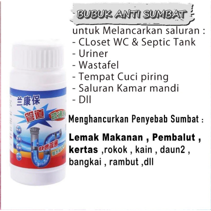 Wild Tonardo | Serbuk Anti Mampet Sumbat Bau | Bubuk Pelancar Pembersih Saluran Mampet Wastafel Pipa Air WC Toilet Kloset Wastafel Mudah Dipakai