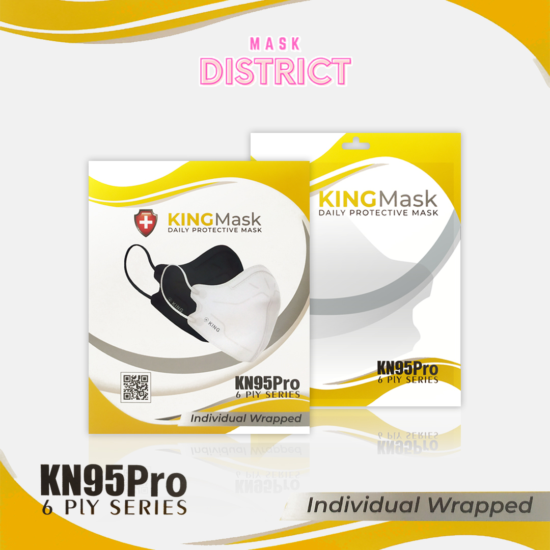 Mask District - Masker Kingmask KN95 PRO 6 lapisan isi 20 pcs Masker Headloop