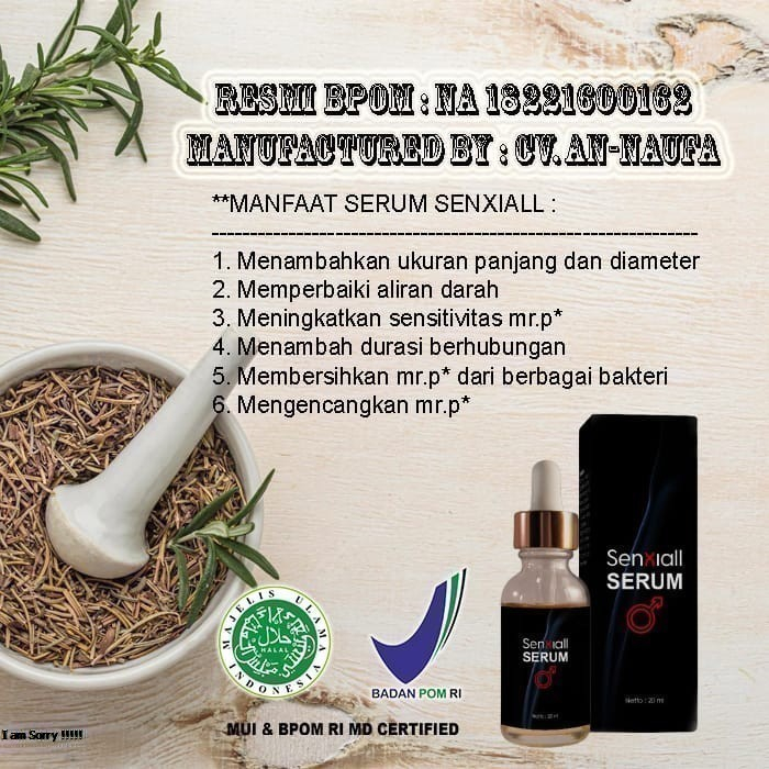 TERBARU SENXIALL_serum pembesar mr p permanen serum alat vital pria penguat obat kuat herbal alami