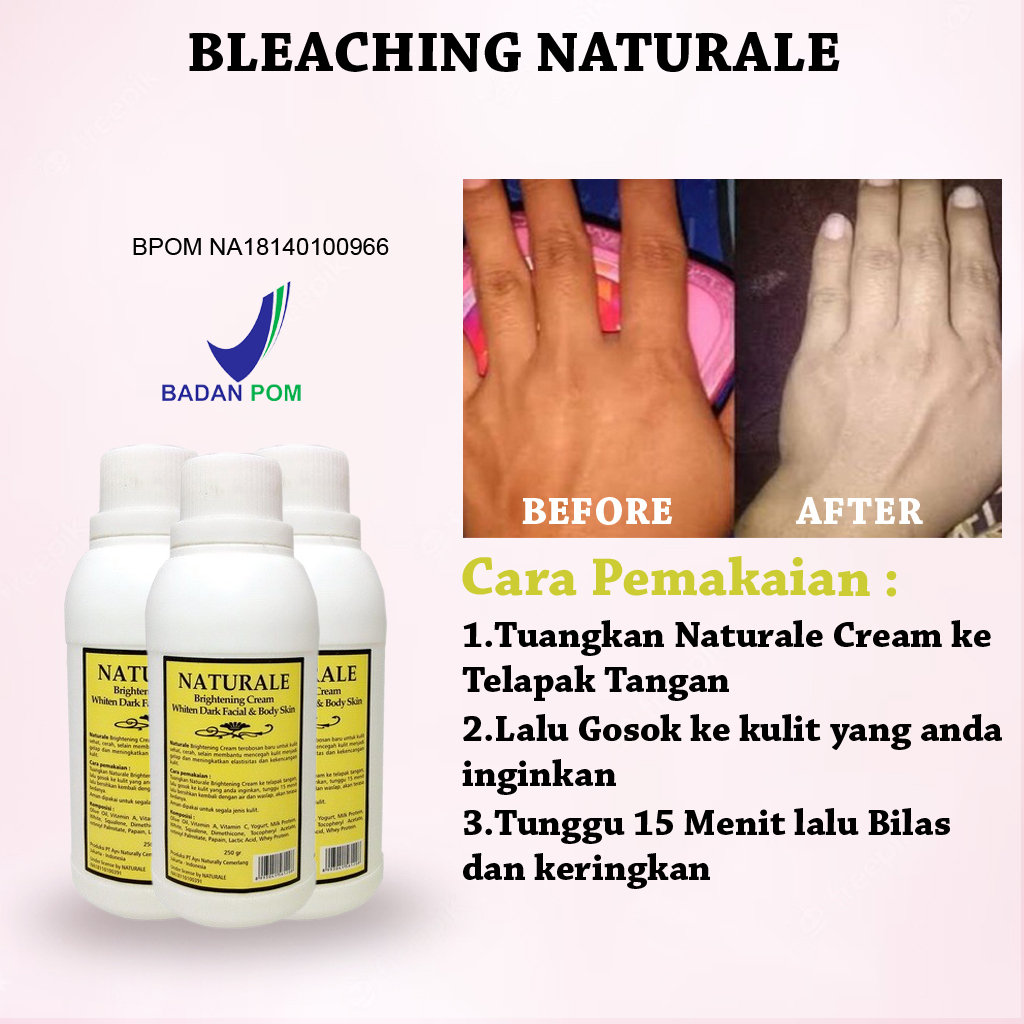 BLEACHING BADAN - BLEACHING NATURALE - PEMUTIH BADAN PERMANEN - PEMUTIH BADAN - BLEACHING