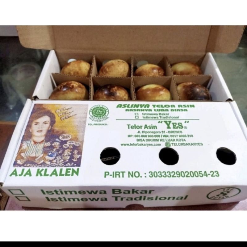 Telor asin bakar Yes isi 8 asli Brebes + buble wrap