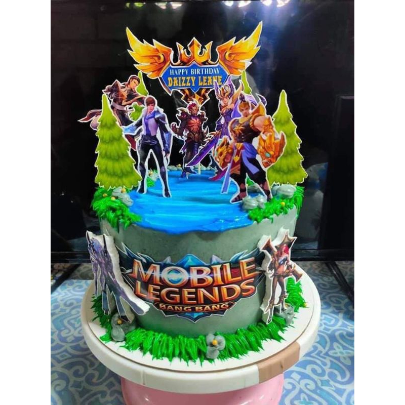 Topper cake Mobile Lagend ML / baner kue ultah