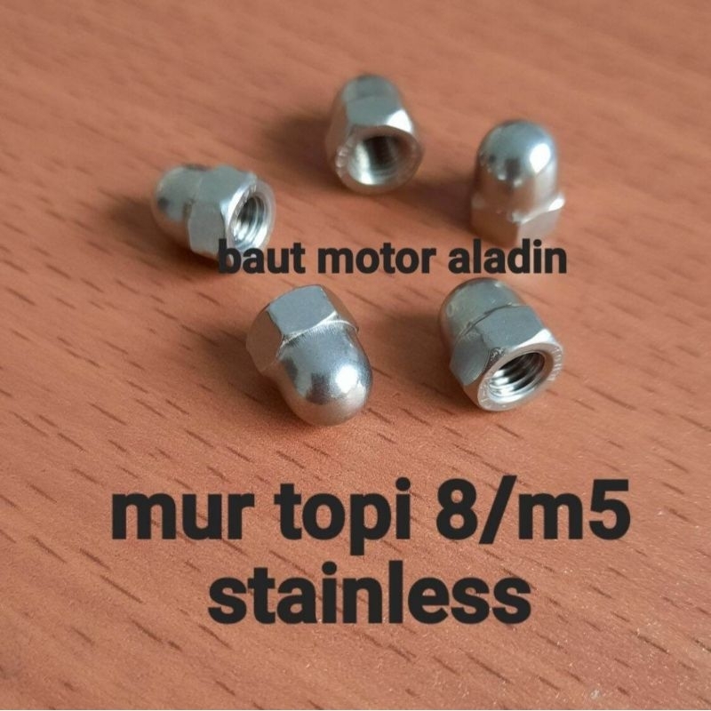 Mur topi 8/M5 stainless (5 pcs)