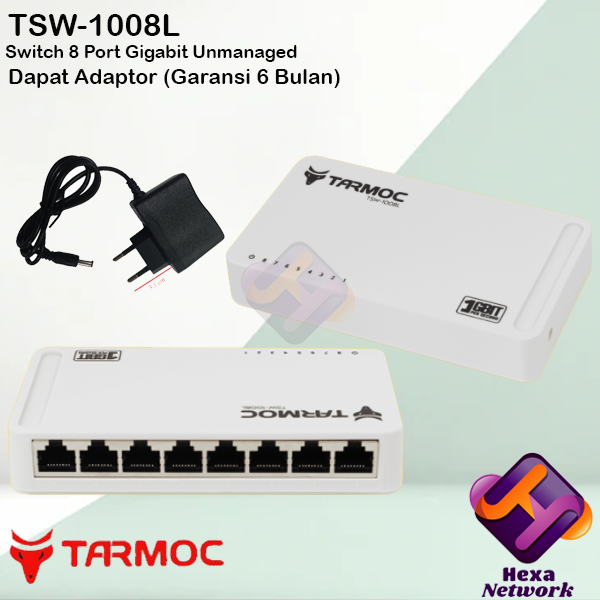 Tarmoc TSW-1008L Switch Unmanage 8 port Gigabit Plastic Case