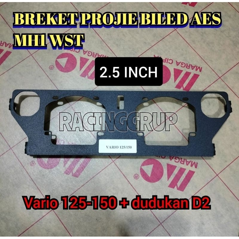 Breket Dudukan Lampu Projie Biled AES 2.5 Inch Vario 125 Vario 150 + D2