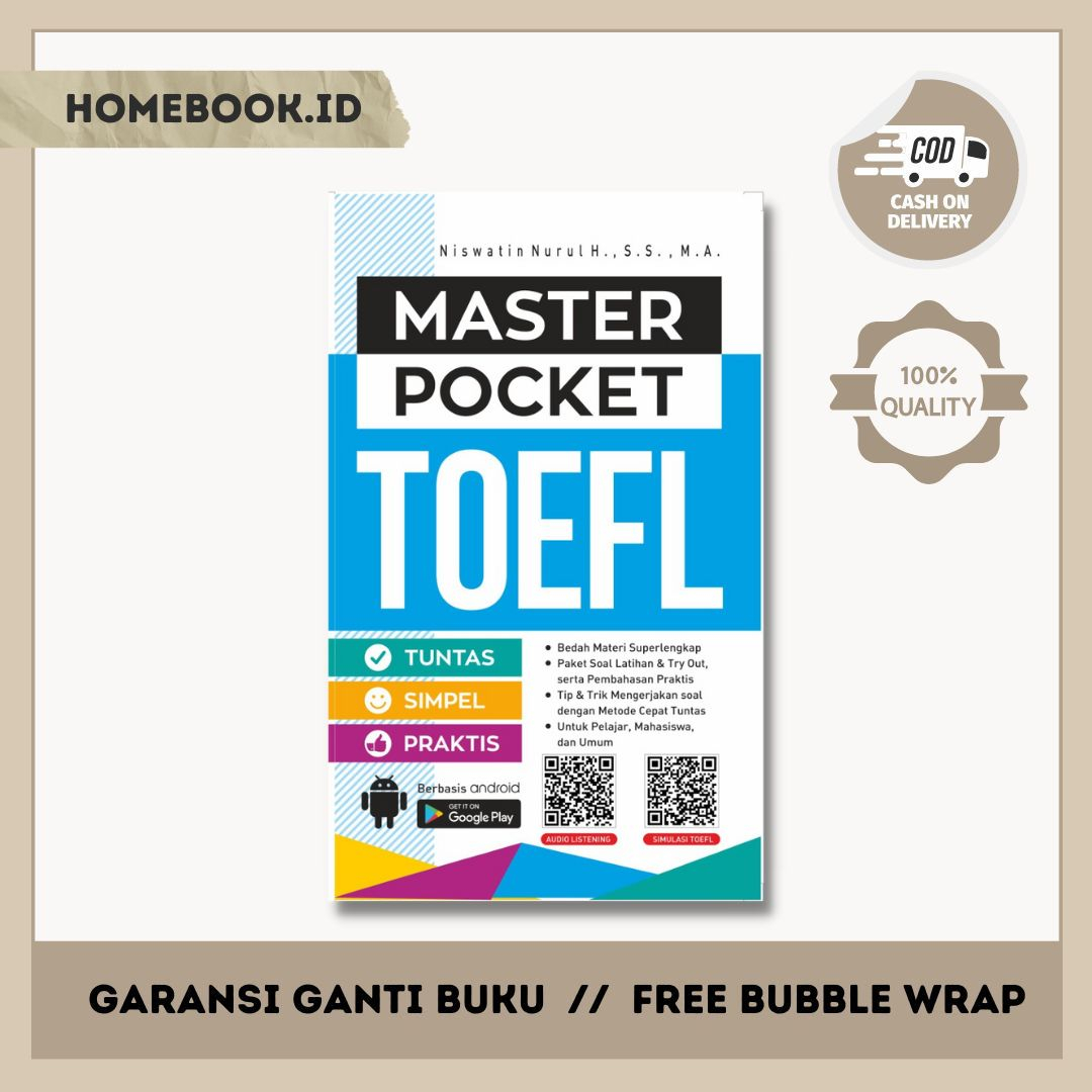 KAMUS : Master Pocket TOEFL / Buku TOEFL / Master TOEFL / Buku Bahasa Inggris / Buku Bahasa