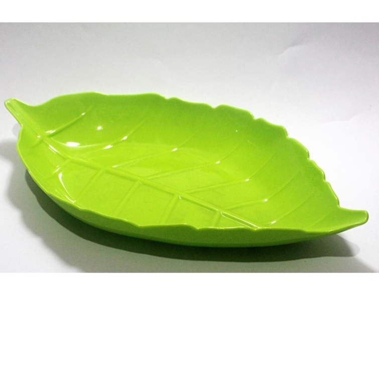 Cake Dessert Plate Piring Kue mini Daun Hijau Golden Sunkist PDK8021 / PDK 8017