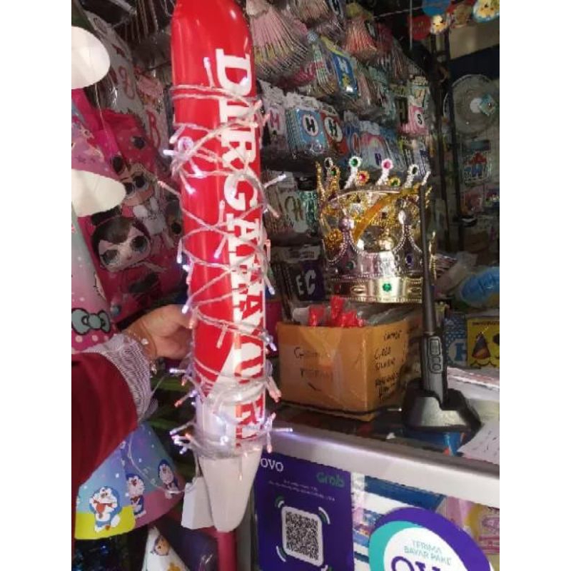 BALON TEPUK DIRGAHAYU RI MERAH PUTIH/BALON SPORTER HUT RI