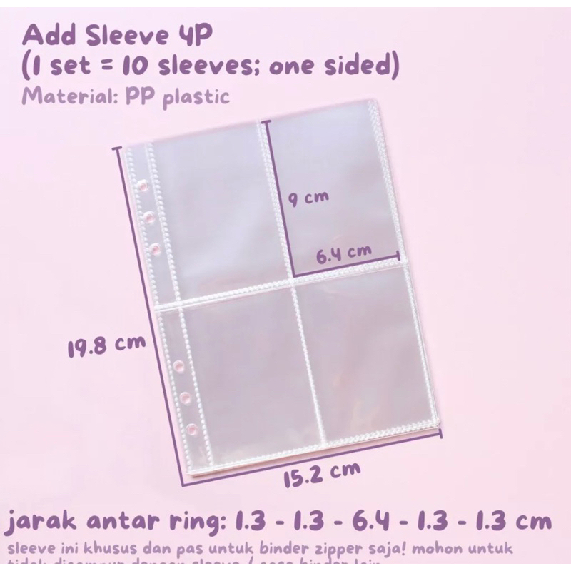 preloved sleeve binder bibimcat 4p like new