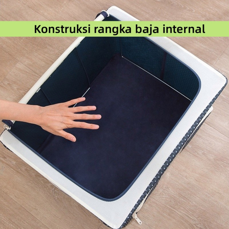 66L-100L-150L Kotak penyimpanan oxford storage box  Pakaian organizer Jumbo Tempat Penyimpanan Multifungsi mainan box storge