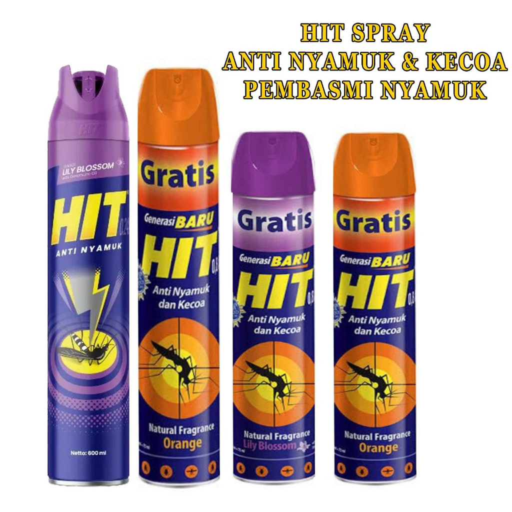 HIT SPRAY* ANTI NYAMUK &amp; KECOA 600ML &amp; 425ML* OBAT NYAMUK