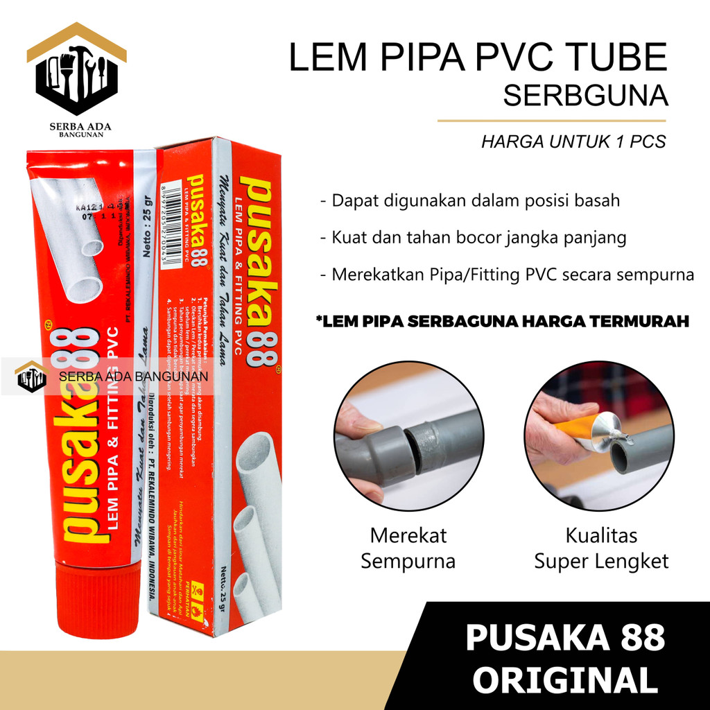 Lem Pipa Pusaka88 tube lem pipa pvc lem paralon lem PVC tube murah