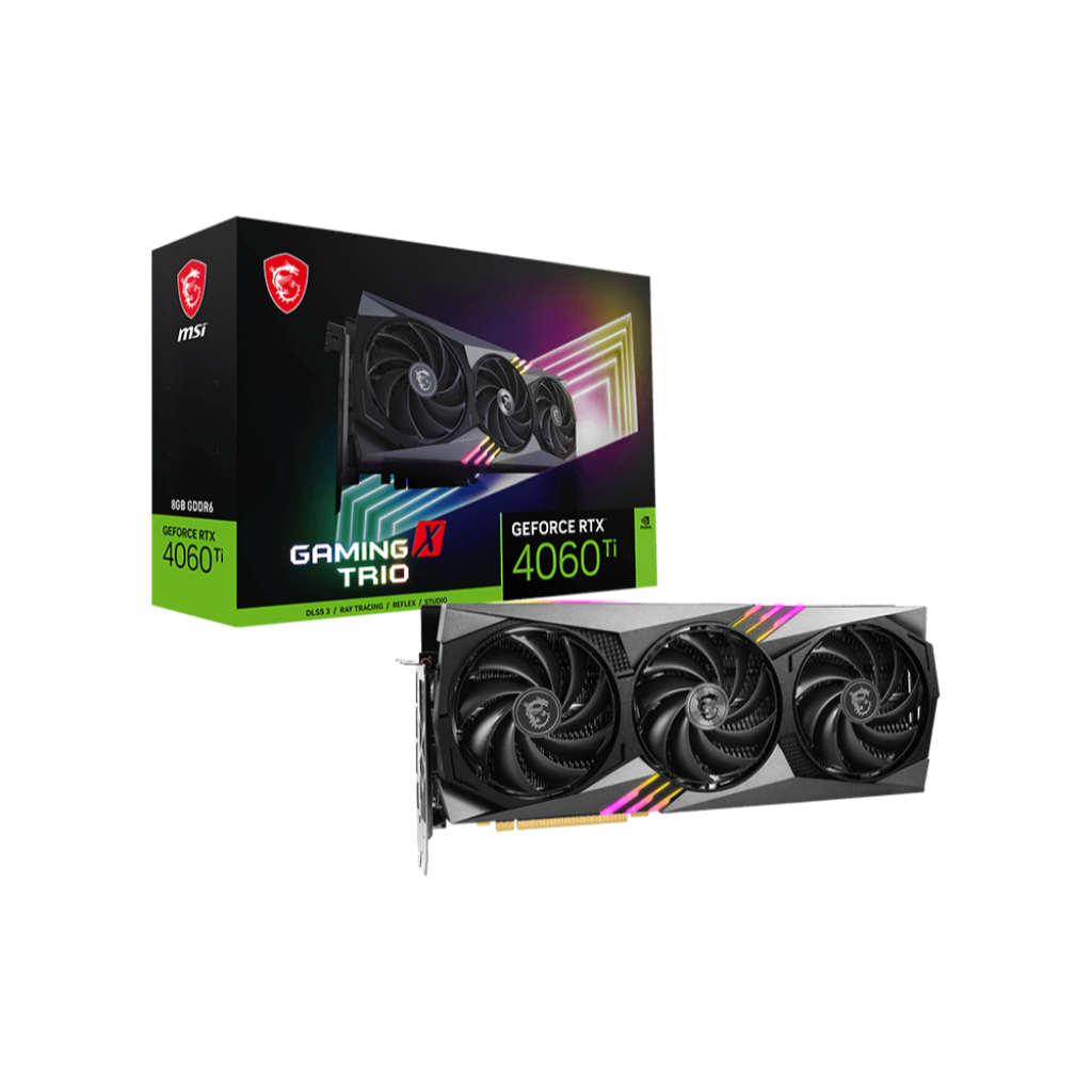 MSI GeForce RTX 4060 Ti GAMING X TRIO 8GB GDDR6 - ADA Lovelace VGA RTX4060TI DDR6