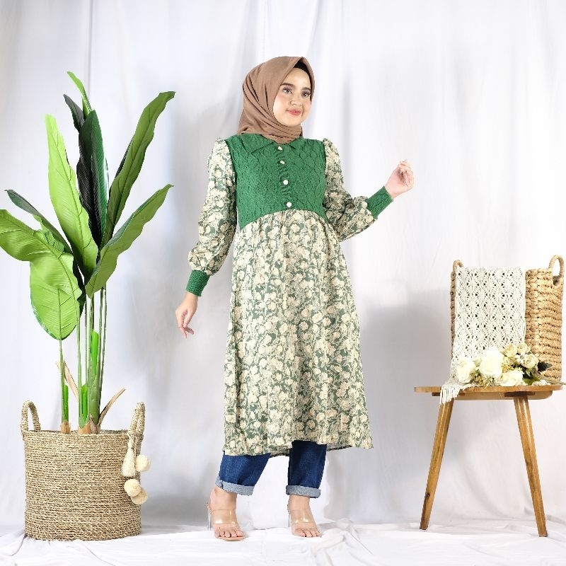 THALITA TUNIK BUNGA/Tunik Wanita Korean Style