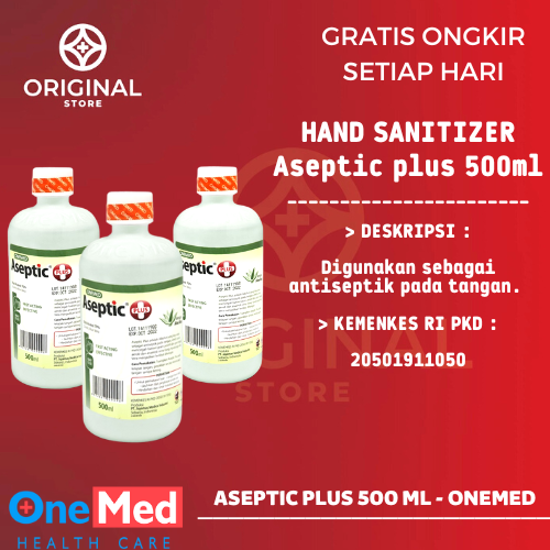 HAND SANITIZER GEL PLUS ASEPTIC GEL PLUS ONEMED 500 ML