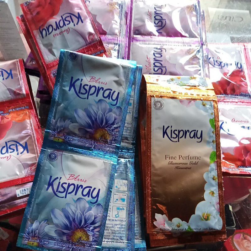 Kispray sachet harga Murah (Bluis, violet,Amoris dan Gold)
