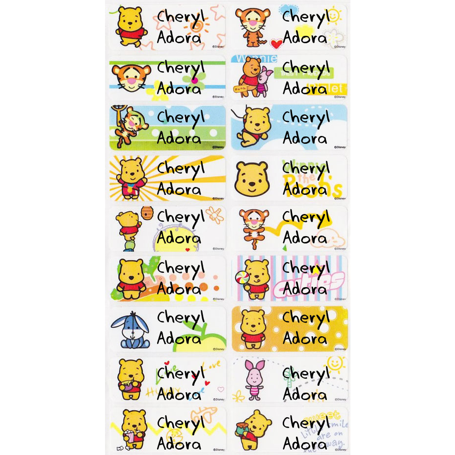 

Label Nama Waterproof - Pooh Cuties