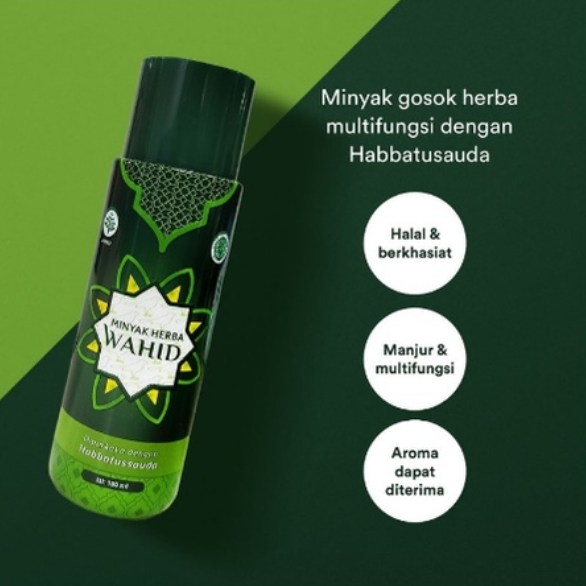 Minyak Herba Wahid 100ml 100% Original Untuk Luka , Balur , Gosok , Urut