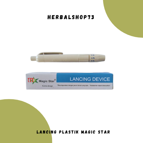 Pena lancing Bekam - Lancing Magic Star - Lancing plastik autoklik Magicstar