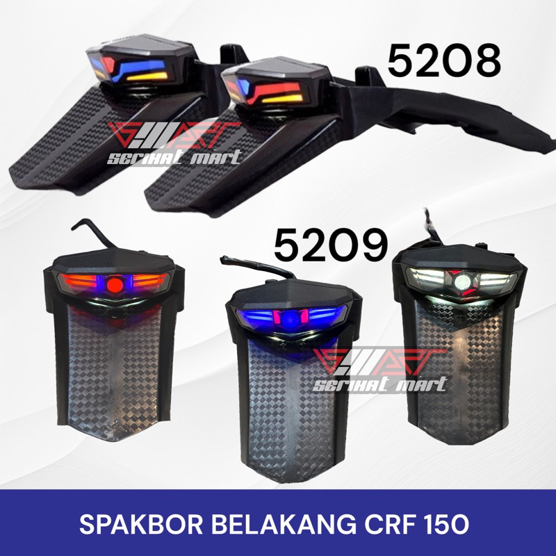SPAKBOR BELAKANG CRF 150 MODEL LAMPU LED ATAU SAYAP BELAKANG CRF 150 LED