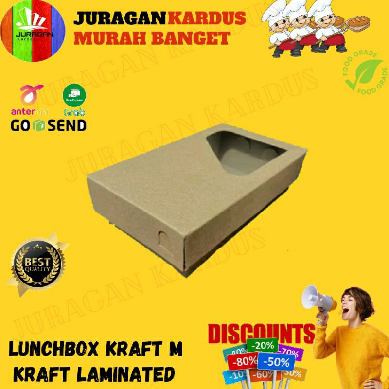 

LUNCH BOX JENDELA / LUNCH BOX KRAFT M/ LUNCHBOX LAMINASI