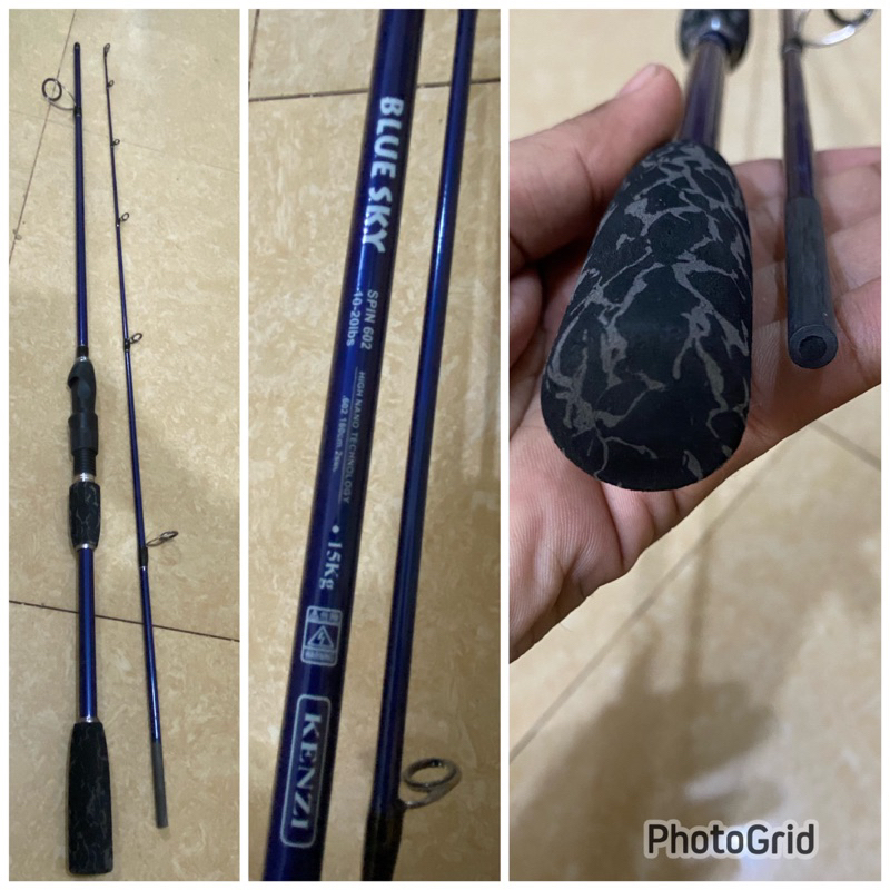 Joran Spinning Jap Style 180cm Warna Biru Kenzi Blue Sky 15 & 20 Lbs