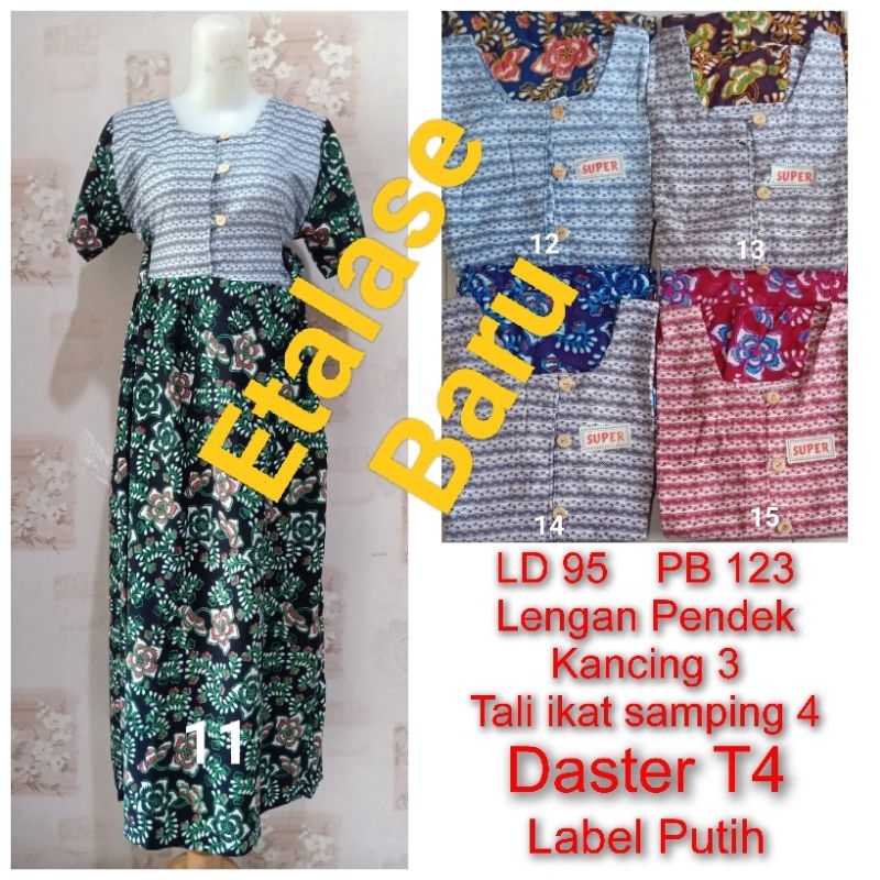 Daster Kencana Ungu T4 LD 95cm Label Putih