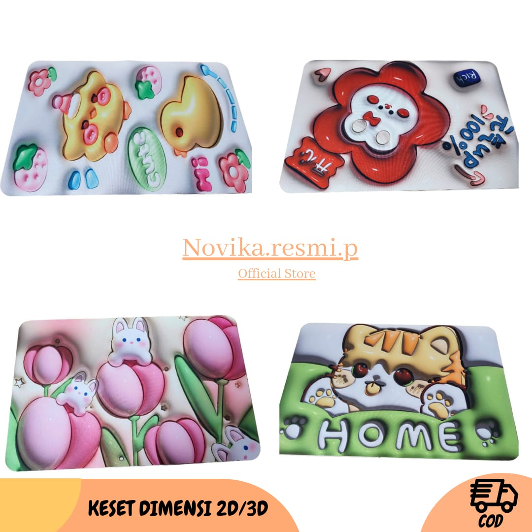 KESET DIMENSI 2D KAMAR MANDI MOTIF LUCU KESET DIATOMITE ANTI SLIP DAN BAU TERMURAH